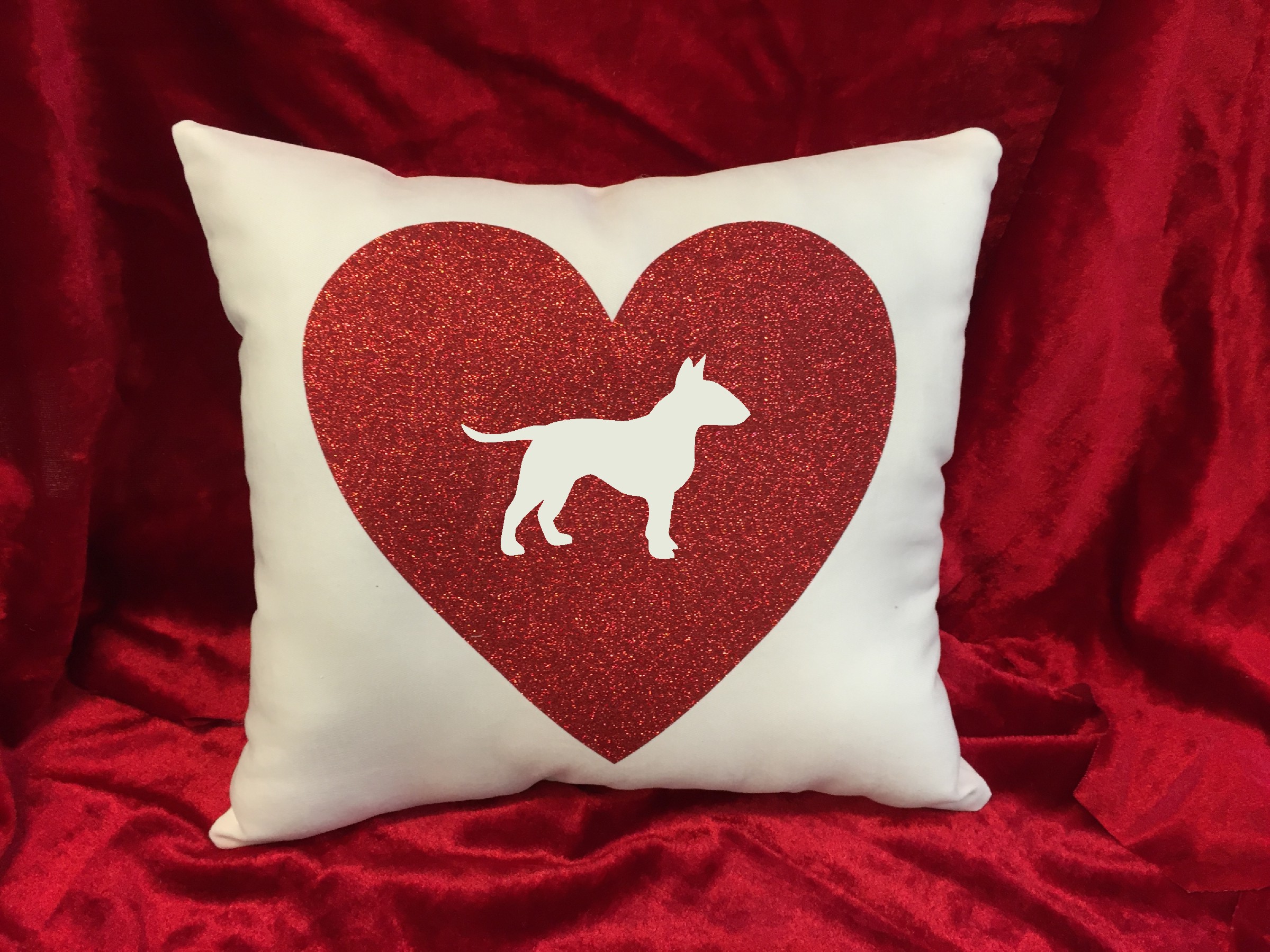Dogs - Throw Pillow - Miniature Bull Terrier